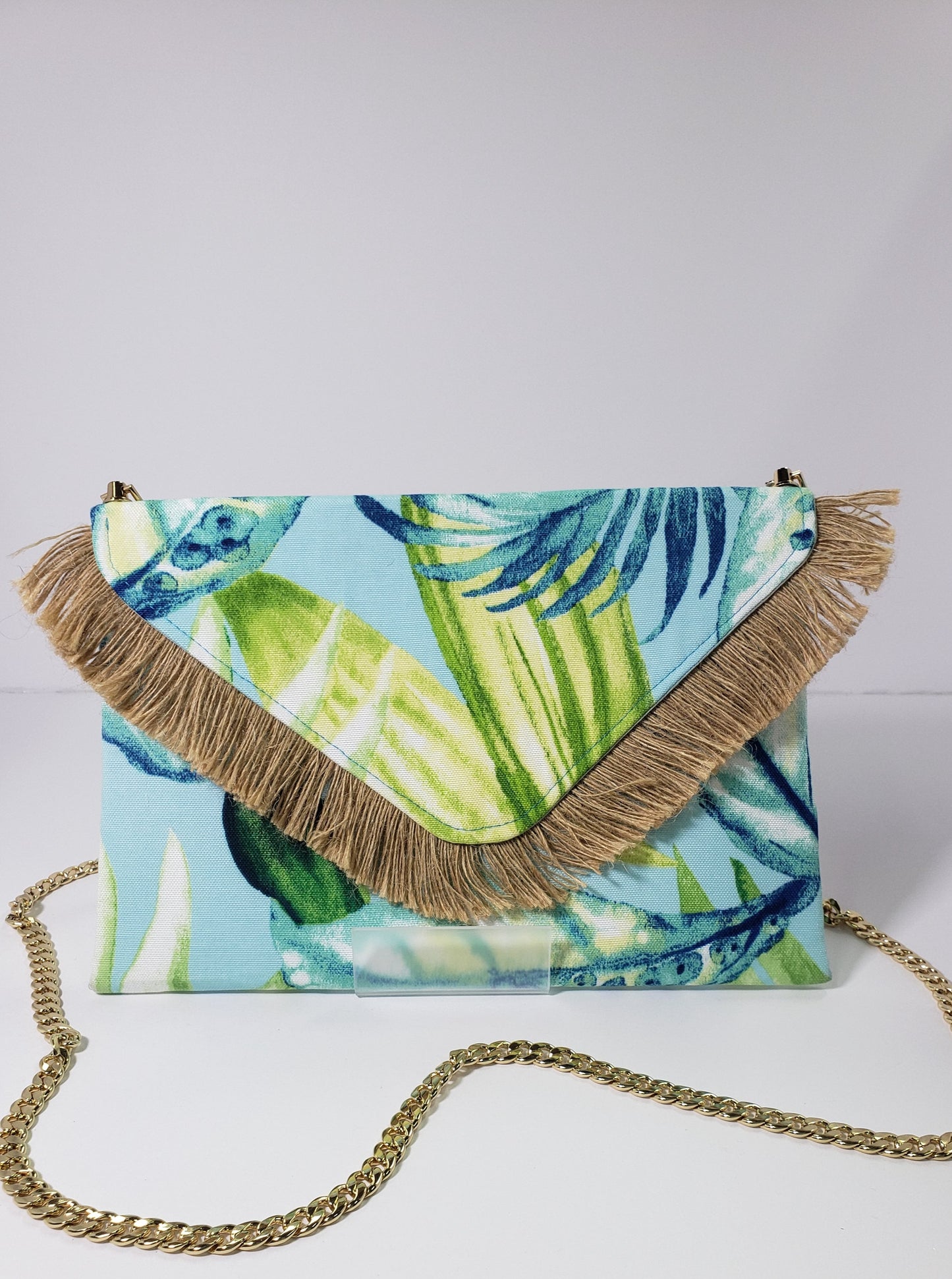 "Beach Don't Kill My Vibe"  Envelope Clutch with back zipper compartment